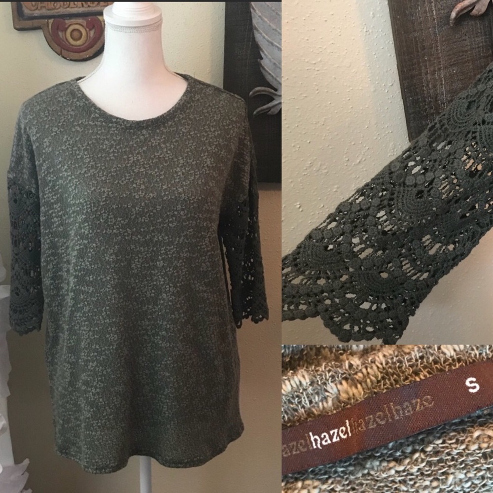 Hazel lace sleeve sweater